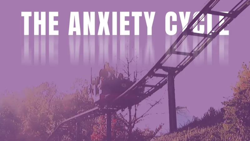 A image of a monorail at Legoland going past with a purple overlay.